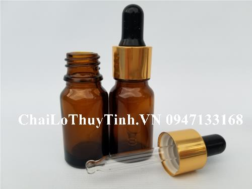 Chai nhỏ giọt nắp đen 10ml sỉ 10 chai