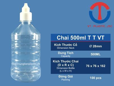 Chai nhựa PET đựng nước muối