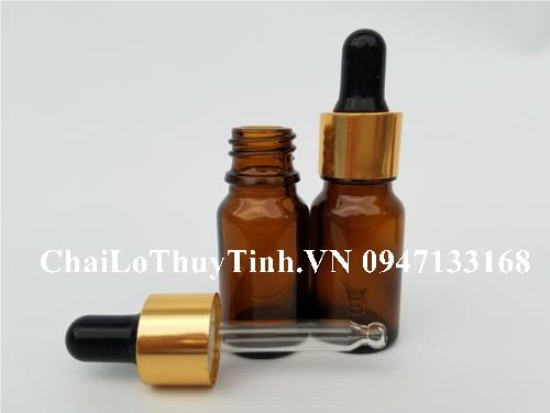 Chai nhỏ giọt nắp đen 10ml sỉ 20 chai