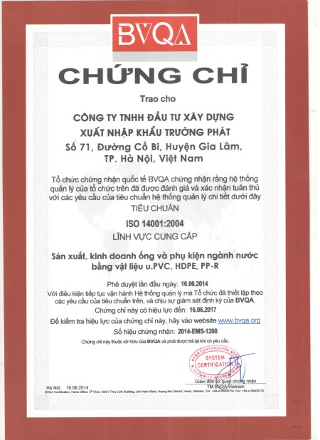 Chứng chỉ chứng nhận