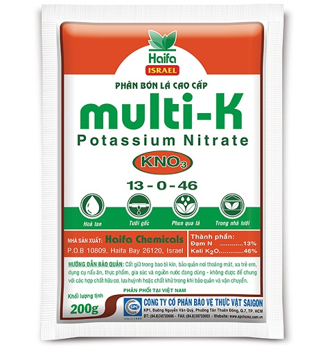 Phân bón lá, rễ MULTI K