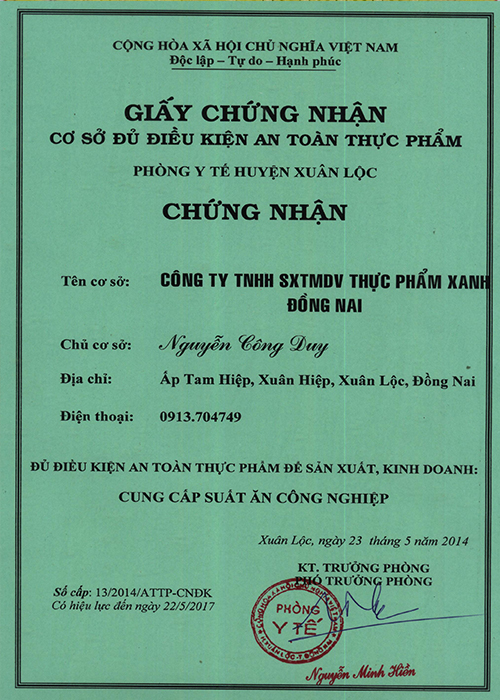 Chứng nhận