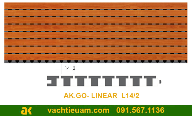 Gỗ tiêu âm soi rãnh AK.Go - Linear