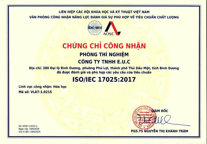 Chứng nhận ISO/IEC 17025