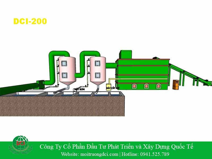 Lò đốt rác thải sinh hoạt DCI-200