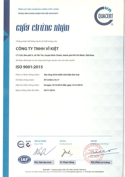 Chứng nhận Iso