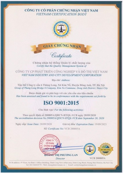 Chứng nhận ISO 9001:2015