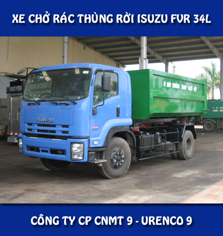 Xe chở rác thùng rời Isuzu