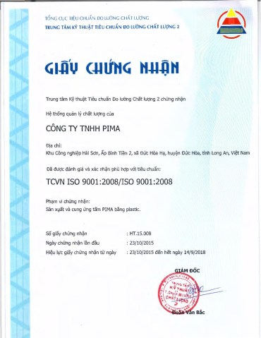 Chứng nhận ISO 9001 (Q1)