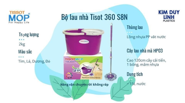 Bộ lau nhà xoay 360 dộ