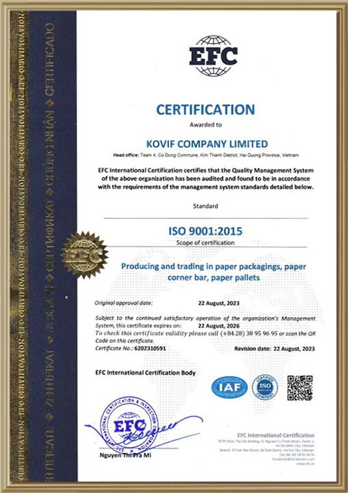 Chứng nhận ISO 9001:2015