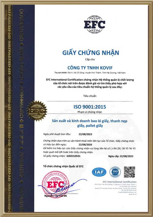 Chứng nhận ISO 9001:2015