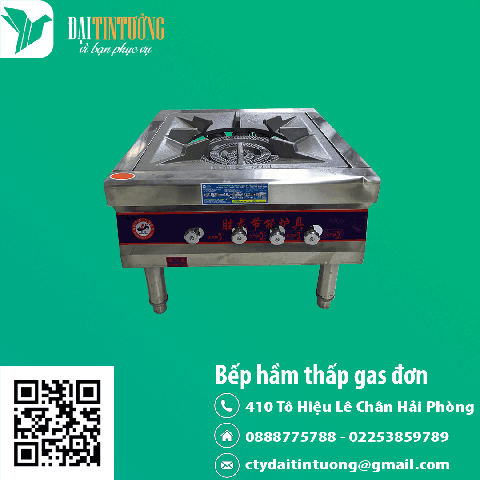 Bếp hầm thấp gas đơn