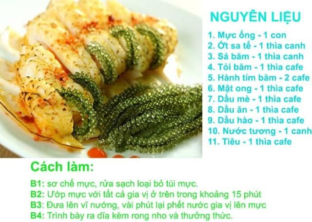 Món ăn vặt từ rong nho