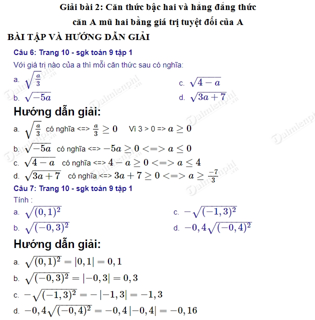 Giải Toán 9 Tập 1 Trang 10: Phương Pháp Hiệu Quả và Chi Tiết Cho Học Sinh