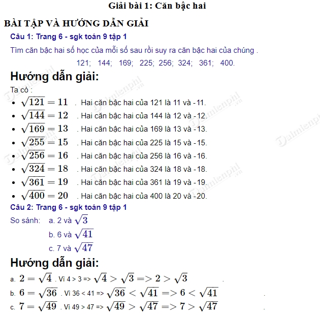 Toán Lớp 9 Tập 1 Trang 6: Khám Phá Các Bài Tập Hấp Dẫn