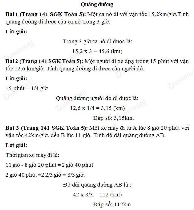 Cách Giải Bài Toán Quãng Đường Lớp 5 - Hướng Dẫn Chi Tiết, Dễ Hiểu