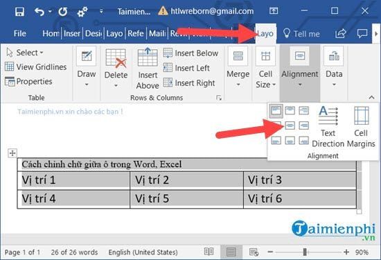 How to Align Text in the Center of Cells in Word and Excel