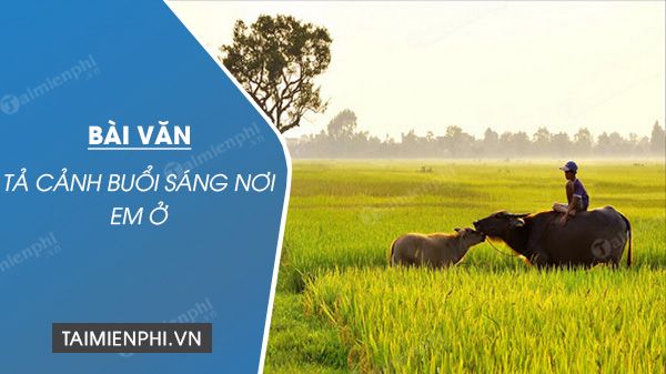 Tả cảnh buổi sáng nơi em ở - Bức tranh thiên nhiên tuyệt đẹp