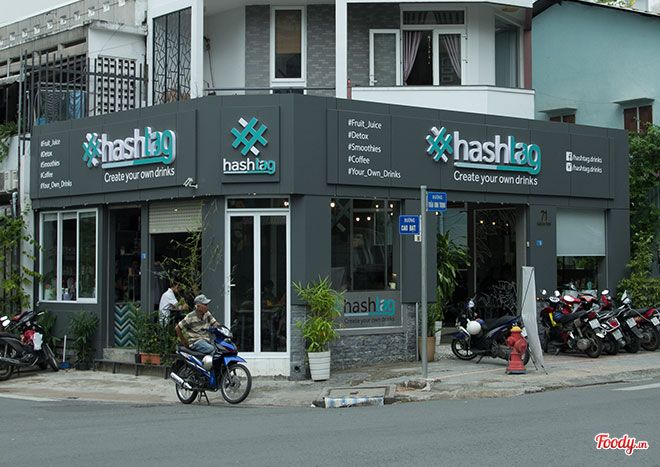 Quán cafe tự pha chế Hashtag Coffee nhìn từ ngoài