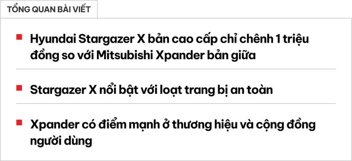 Chọn Hyundai Stargazer X ngập tràn tính năng an toàn hay Mitsubishi Xpander thiếu thốn? - Ảnh 1.