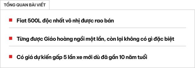 Chỉ cần gán mác 'Giáo hoàng chỉ ngồi một lần', giá trị của chiếc xe này đã tăng lên một cách phi thường - Hình 1.