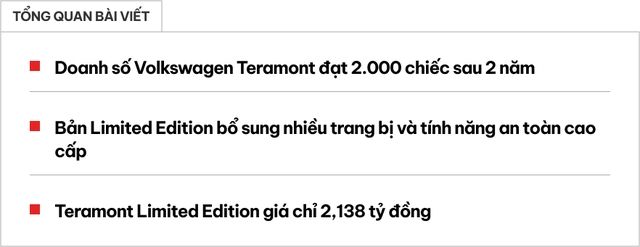 Volkswagen Teramont 'full option' chính thức ra mắt tại Việt Nam: Bổ sung trang bị cao cấp, nâng cao tính an toàn, giá cả hấp dẫn hơn cả bản tiêu chuẩn - Hình 1.