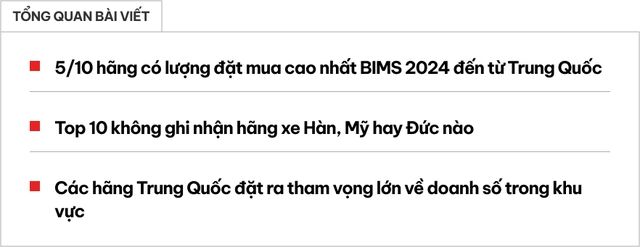 Triển lãm ô tô quy mô lớn nhất Đông Nam Á là minh chứng cho xu hướng rõ ràng đang diễn ra tại Việt Nam: 5/10 thương hiệu xe bán chạy nhất đến từ Trung Quốc, trong khi xe Nhật vẫn được ưa chuộng nhưng dần trở nên ít hấp dẫn hơn - Ảnh 1.