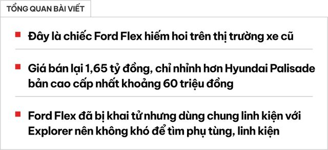 Xe Ford Flex hiếm gặp vẫn được bán với giá cao hơn Everest mới: Thiết kế độc đáo, dễ tìm thấy phụ tùng khi sử dụng chung với Explorer - Hình 1.