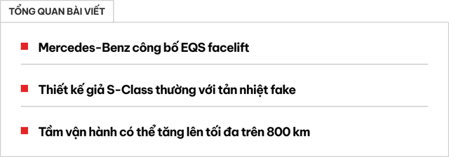 Mercedes-Benz cập nhật EQS: Tăng khả năng di chuyển, thay đổi nhẹ về thiết kế - Ảnh 1.