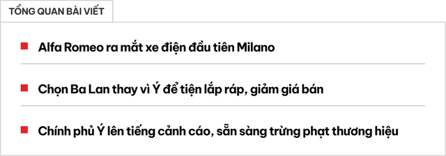 Chính phủ Italia không hài lòng và đã sẵn sàng áp đặt áp lực lên thương hiệu này vì dám sản xuất xe có tên Milano ở nước ngoài - Ảnh 1.