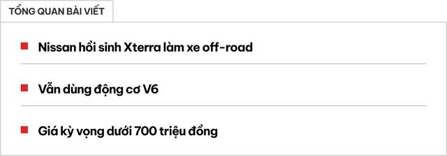 Nissan đang xem xét một kế hoạch nghiêm túc để mang Xterra trở lại như một chiếc SUV chuyên đi địa hình - Ảnh 1.