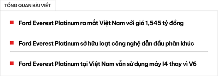 Xem gần Ford Everest Platinum vừa ra mắt tại Việt Nam: Vượt trội về công nghệ, động cơ đáng tiếc - Hình 1.