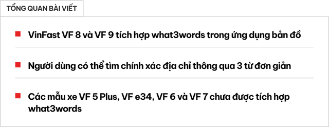 Chủ nhân của VinFast VF 8 và VF 9 có thể không biết đến tính năng ẩn này: Tìm vị trí chính xác trên bản đồ chỉ bằng câu lệnh 3 từ mà không cần địa chỉ - Ảnh 1.