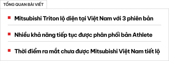 Mitsubishi Triton 2024 lộ diện tại Việt Nam với 3 phiên bản khác nhau: Đặc biệt ở bộ mâm, có phiên bản thể thao đối đầu với Ranger Wildtrak - Hình 1.