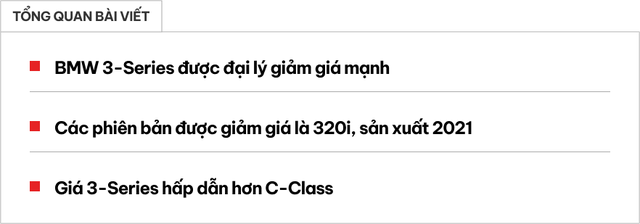 BMW 3-Series giảm giá kỷ lục chỉ còn hơn 1,1 tỷ đồng tại đại lý: Rẻ hơn khoảng 300 triệu so với C-Class, có những điều đáng để suy nghĩ - Ảnh 1.