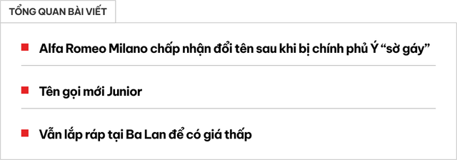 Chính phủ Ý phản ứng, khiến cho hãng xe buộc phải thay đổi ngay tên của dòng xe mới.