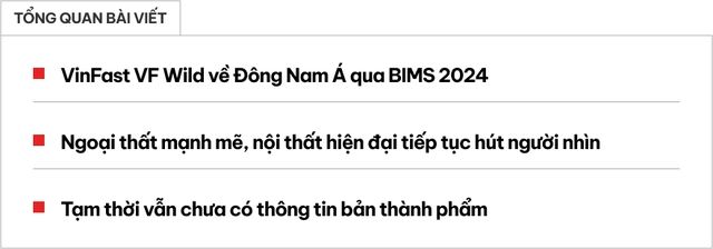 VinFast VF Wild rực rỡ tại Triển lãm Ô tô Quốc tế Bangkok 2024 - Ảnh số 1.