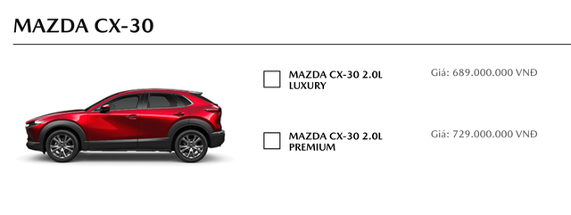 Mazda CX-30 tiếp tục điều chỉnh giá bán: Tăng 25 triệu đồng, vẫn rẻ hơn Honda HR-V phiên bản tiêu chuẩn - Ảnh 1.