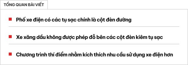 'Thành phố sạc xe điện' đầu tiên tiện như vậy: Sạc được tích hợp ngay trong cột đèn, không có xe xăng nào chiếm chỗ - Ảnh 1.