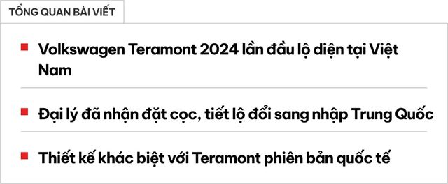 VW Teramont 2024 đã đổ bộ tại Việt Nam: Có nhiều điểm tương đồng với Teramont X vừa ra mắt, có thể sẽ được trang bị thêm công nghệ để cạnh tranh với Explorer - Ảnh 1.