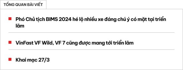 Cập nhật mới: BIMS 2024 đã tiết lộ loạt 'siêu phẩm' cùng 2 mẫu xe VinFast sẽ ra mắt vào cuối tháng này, bao gồm cả một mẫu từng được đăng ký tại Việt Nam - như thấy trong ảnh 1.