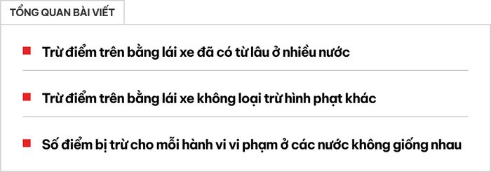 Nhiều quốc gia đã áp dụng hệ thống trừ điểm trên bằng lái xe từ lâu: Không chỉ bị treo bằng mà muốn lấy lại bằng còn khó hơn người bình thường - Ảnh 1.