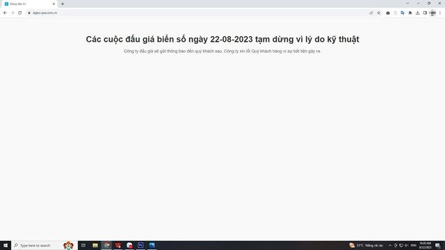 Phiên đấu giá biển số xe ô tô đẹp tạm dừng vì vấn đề kỹ thuật - Ảnh 1.