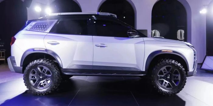Hyundai Mufasa lần đầu tiên xuất hiện trước công chúng: Ngang cỡ Tucson nhưng được thiết kế chuyên dành cho off-road, với các chi tiết giống Land Rover - Ảnh 4.