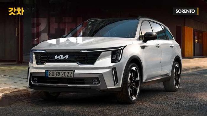 Kia Sorento sẽ thay đổi hoàn toàn thiết kế và sẽ ra mắt vào năm sau, dự kiến sẽ vượt mặt Santa Fe cũng sắp được nâng cấp lớn. Đây là hình ảnh mô phỏng của Sorento mới.