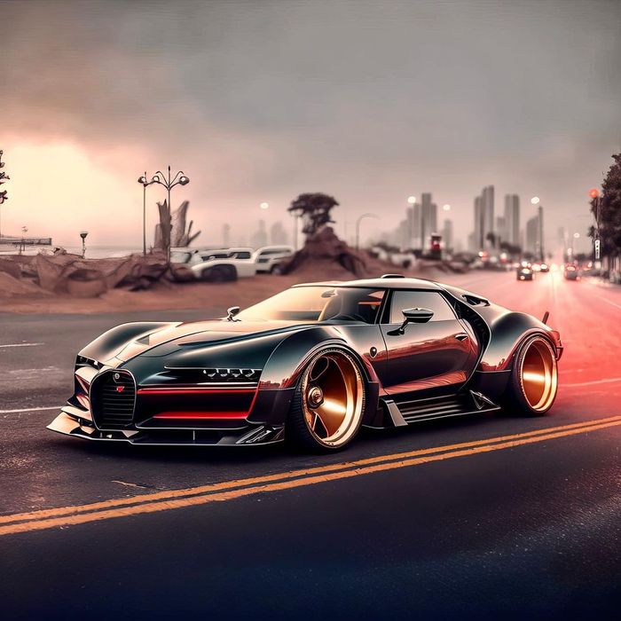 Đây là hình ảnh của xe tải và xe cơ bắp Bugatti do AI tạo ra - Ảnh 4.