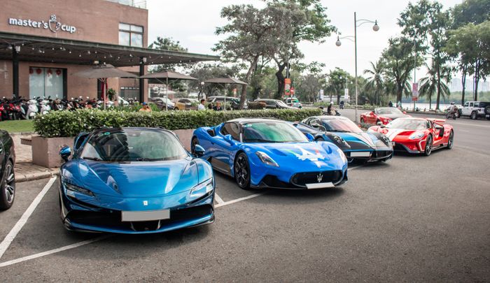 Nguyễn Quốc Cường và Minh Nhựa tập hợp siêu xe đầu năm: Chỉ có 4 siêu xe nhưng có giá trị lên đến hơn 100 tỷ đồng.