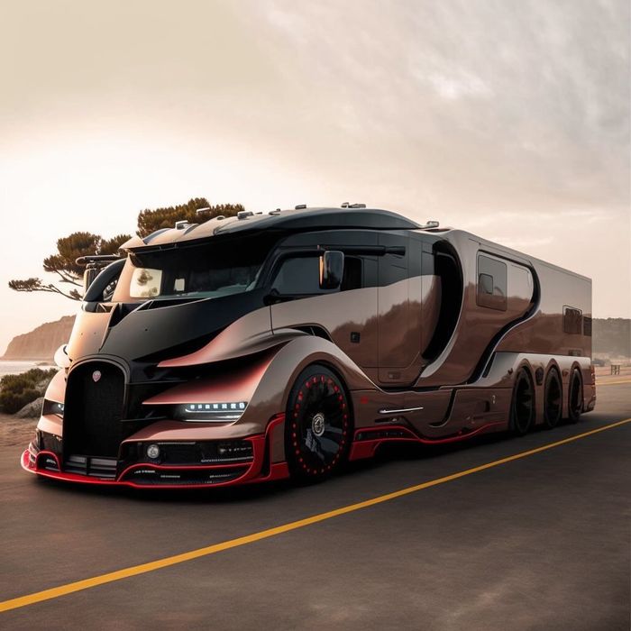 Đây là hình ảnh của xe tải và xe cơ bắp Bugatti do AI tạo ra - Ảnh 2.