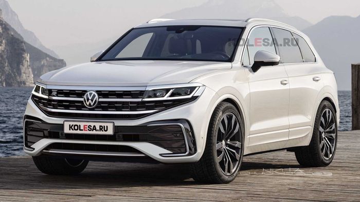 Phác họa thiết kế của Volkswagen Touareg facelift sắp ra mắt - Hình ảnh 2.